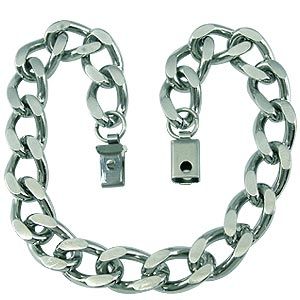 Cód.: CRX0019 22 Pulseira masculina grossa de aço inox maciç